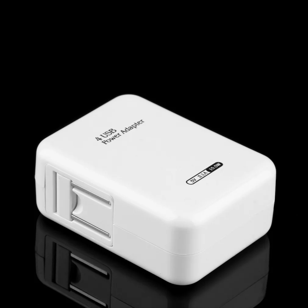 2.1A 4 порта USB портативное устройство для зарядки из настенной розетки дома и