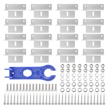 

4 Sets Solar Panel Mounting Brackets Roof Panels Z Bracket Mounting Hardware Kit for RV Boat Off Grid Roof Motorhome