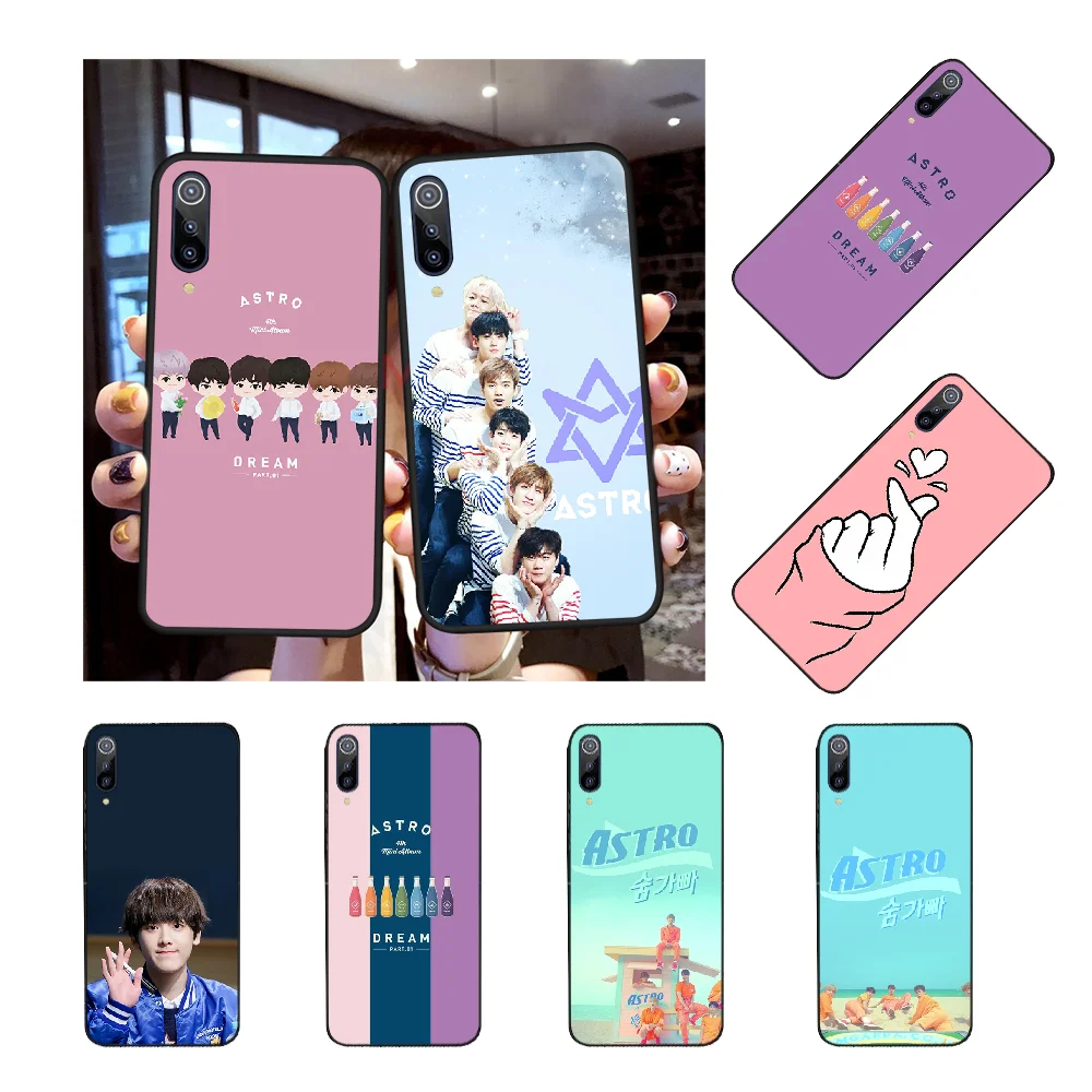 

NBDRUICAI KPOP ASTRO Heart shaped Soft Silicone Black Phone Case for Redmi Note 8 8A 7 6 6A 5 5A 4 4X 4A Go Pro Plus Prime