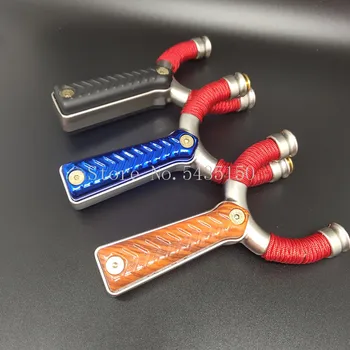 

Powerful Hunting Slingshot High Quality Alloy Slingshot with Flat Rubber Band for Outdoor Slingshot Casual Shooting Game 2020