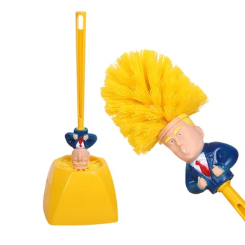 

Creative Trump Toilet Brush Holder Cleaner Scrubber Donald Trump Toilet Brush Head Bathroom WC Cleaning Brushe Set Cleaner Brush
