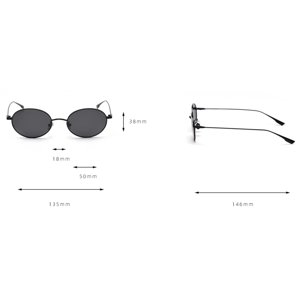 Мужские и женские овальные очки Kachawoo маленькие круглые солнцезащитные