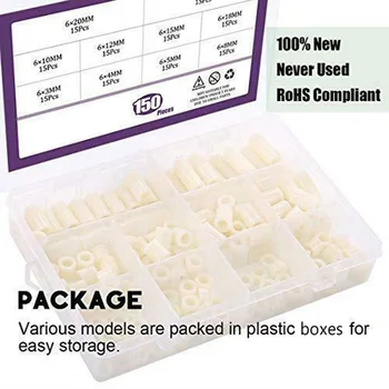 

Replacement Screw Nut Accessories 150Pcs Round Spacer Fasteners Component