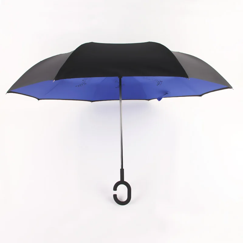 

Aurora Factory Advertising Umbrella Customizable BM1617 Double Layer Hands-Free Reverse Umbrella Sun-resistant Parasol All-Weath