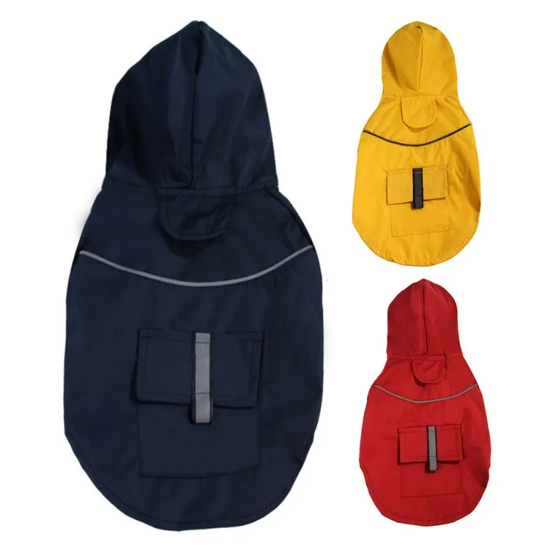 

Pet Dog Raincoat Clothes Spring Summer Waterproof Solid Color Rain Jumpsuit For Big Medium Small Dogs Outdoor Pet Clothing Coat