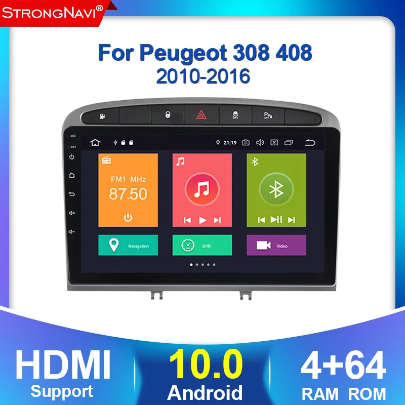 IPS 2.5D Screen 9 inch Android 10.0 Car multimedia radio player for PEUGEOT 308 408 2010-2016 GPS Navigation 4G lte WIFI BT IPS 2.5D Screen 9 inch Android 10.0 Car multimedia radio player for PEUGEOT 308 408 2010-2016 GPS Navigation 4G lte WIFI BT