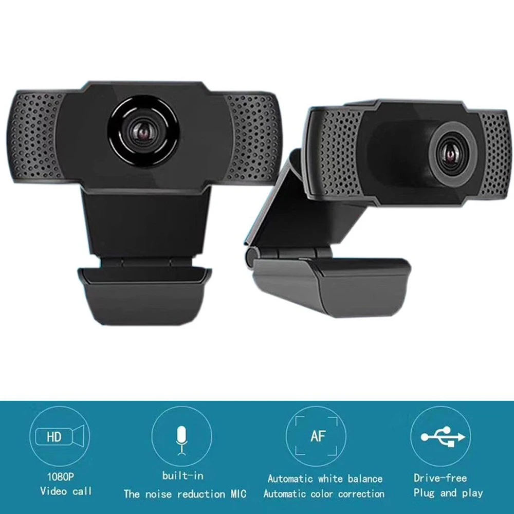 

USB Webcam 1080P Web Camera with Microphone for PC HD Web Cam Computer Camera for Laptop Online Teaching for Twitch Streaming