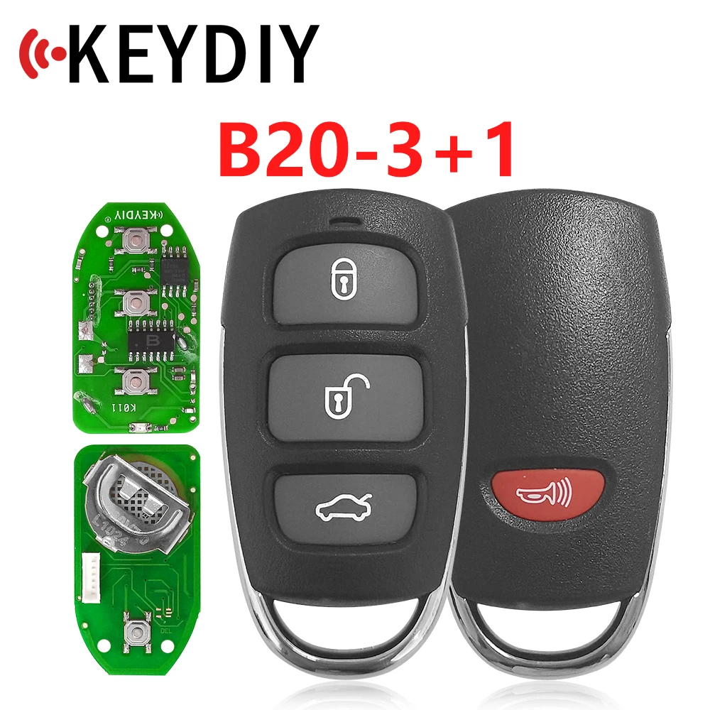 

KEYDIY B Series B20-3+1 3+1 Button Universal KD Remote Key for URG200/KD900/KD200/KD-X2/KD Mini Key Programmer