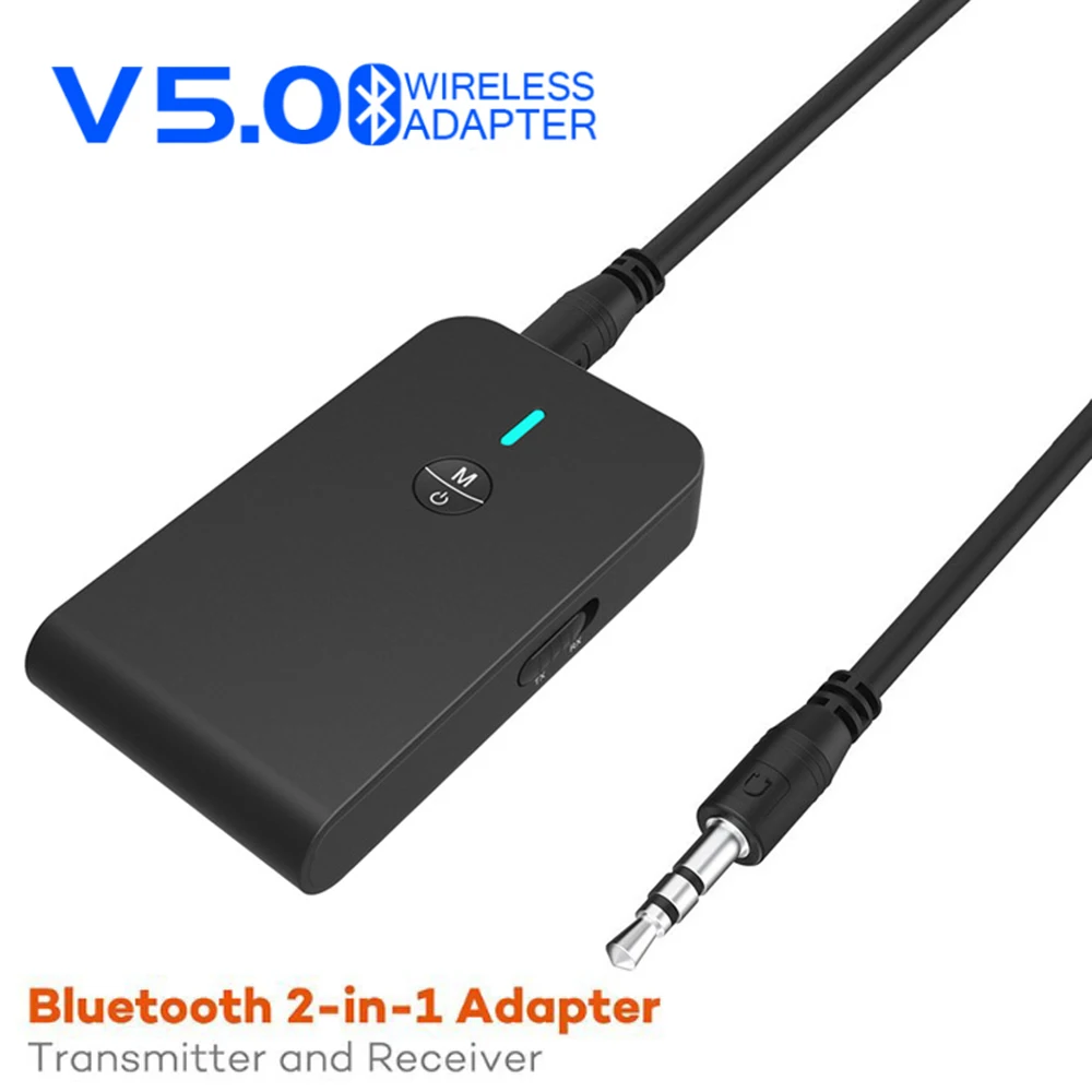 JINSERTA Bluetooth 5,0 мини стерео аудиоприемник передатчик 3,5 мм, AUX, разъем для ТВ PC автомобильный комплект беспроводной адаптер
