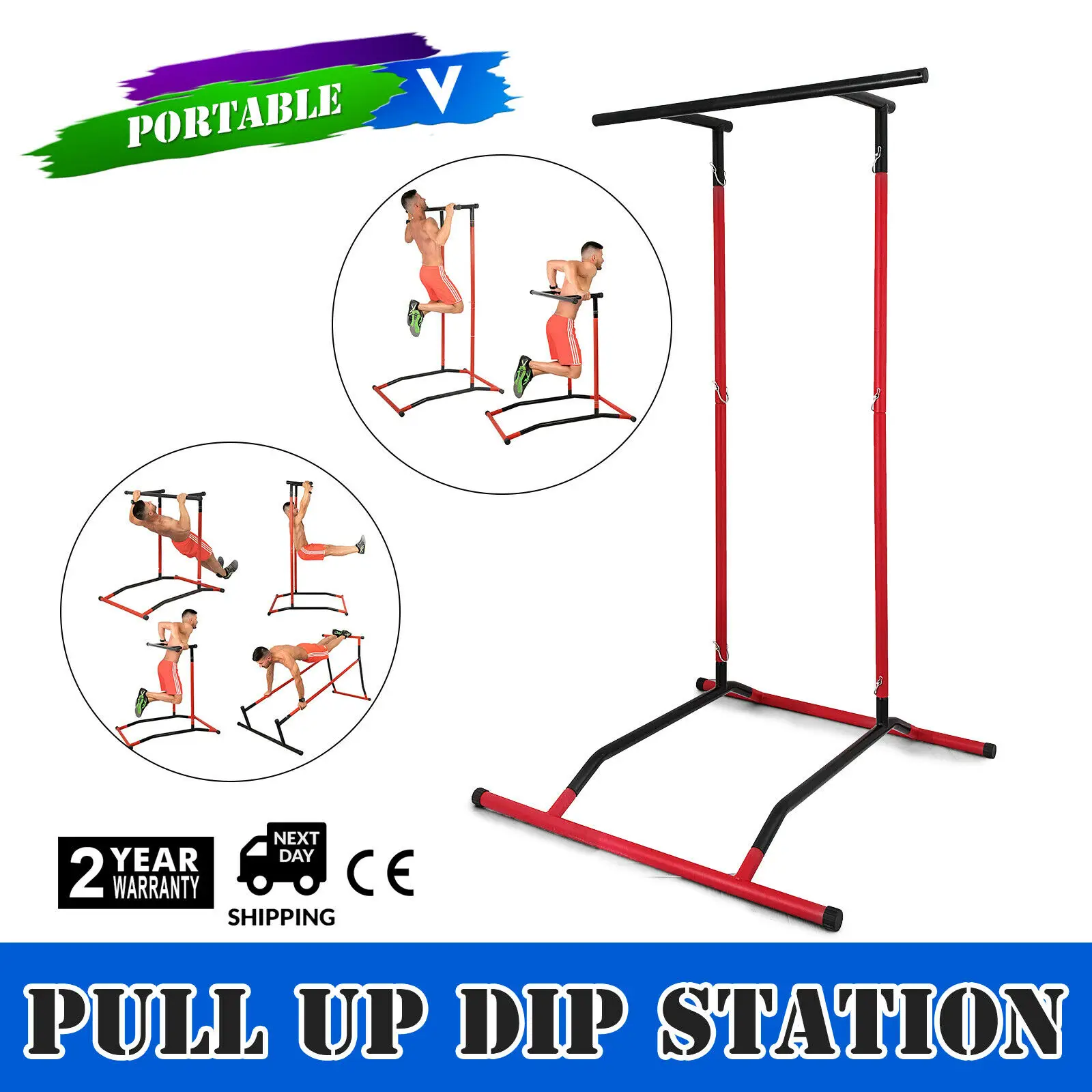 Vevor Pull Up Bar Stand 330Lbs 150Kg Capacità Power Tower Station Workout Pull Up Dip Station Con Borsa Per Il Trasporto Per Il Fitness A Casa