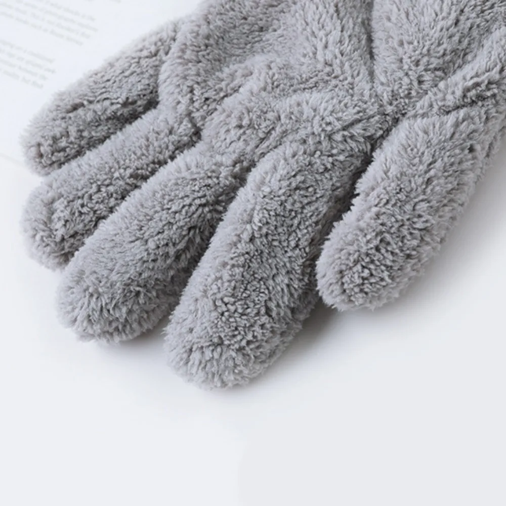 Hair Drying Gloves Microfiber Absorbent Gloves Ultra Soft Glove Towel For Girl Women