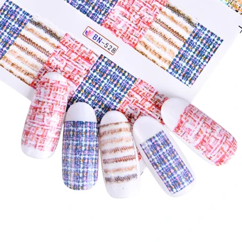 

12 Styles Winter Nail Design Sweater Cloth Slider Sticker for Nails Water Transfer Decals Polish Manicure Decor Tips TRBN517-528