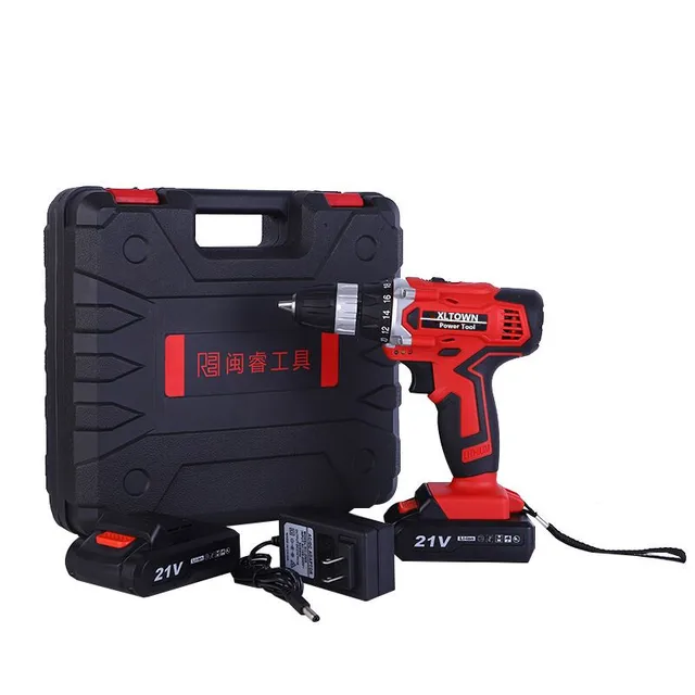 $US $39.88 XLTOWN 12/16.8/21V electric screwdriver with 2 battery cordless drill hand drill multi-function electric screwdriver power tools