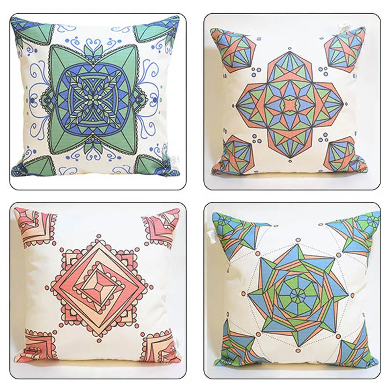 

45 * 45cm Geometric Pattern Cushion Cover Pillow Case Polyester Cushion Cover Simple Sofa Bed Home Pillow Case