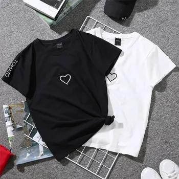 

Fashion Letter T-Shirt Unisex Women Casual Short Sleeve Letter O-Neck T-Shirt Tops Women Clothing Camiseta Feminina 2020 NEW