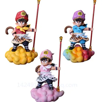

Dragon Ball Super Saiyan Small Q Version Son Goku Childhood Kakarotto Tiger Somersault Cloud Edition PVC Action Model Toy G420