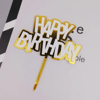 

Ins New Happy Birthday Acrylic Cake Topper Double Layer Cake Topper for Girls Kids Birthday Party Cake Decorations Baby Shower