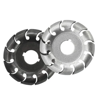 

GTBL 2 Pack 12 Teeth Wood Carving Disc,Manganese Steel 2.5In Wood Shaping Disc Extreme Shaping Disc Grinding Wheel Disc for 100/