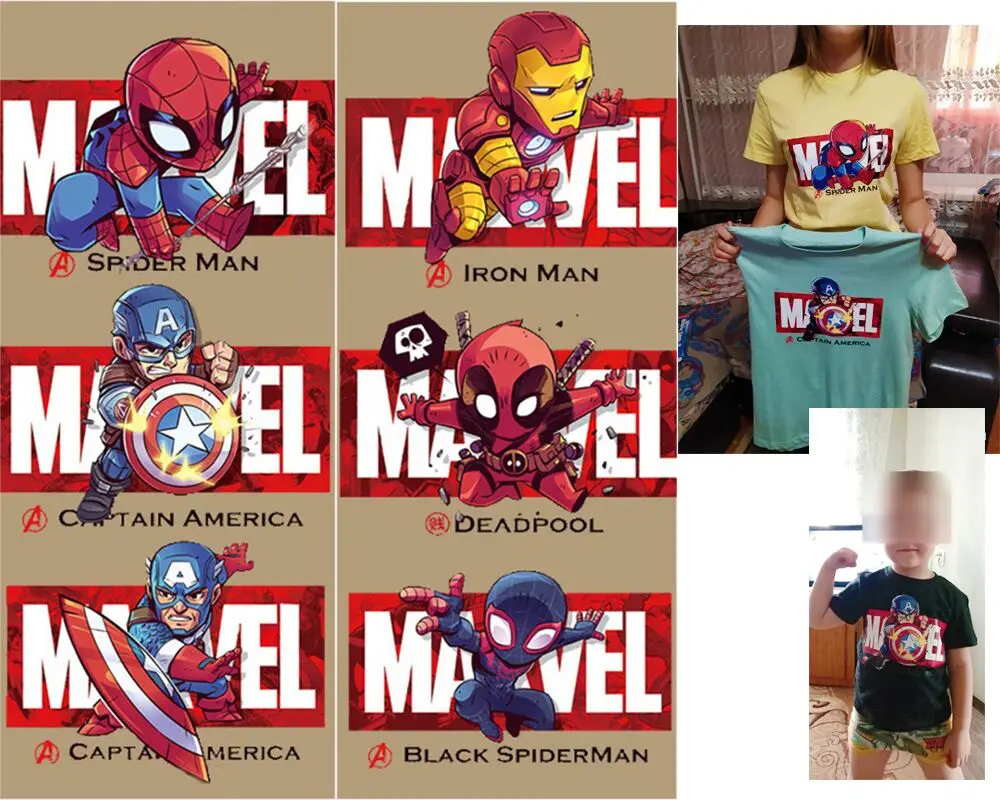 

Hot fix sticker Cartoon spiderman heat transfer hot stamping clothing bag brand iron on patches