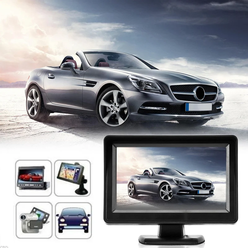 4,3 дюймовый ЖК-дисплей умный автомобильный монитор заднего вида DVD DVR Реверсивный