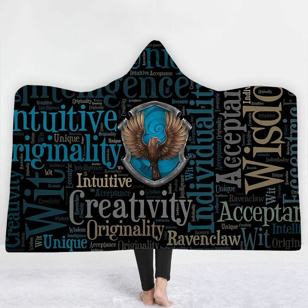 

Gryffindor Hooded Blanket College Flag Air Conditioner Cover Blanket Plush Sherpa Throw Blanket Travel Bedding Sofa Bed B300