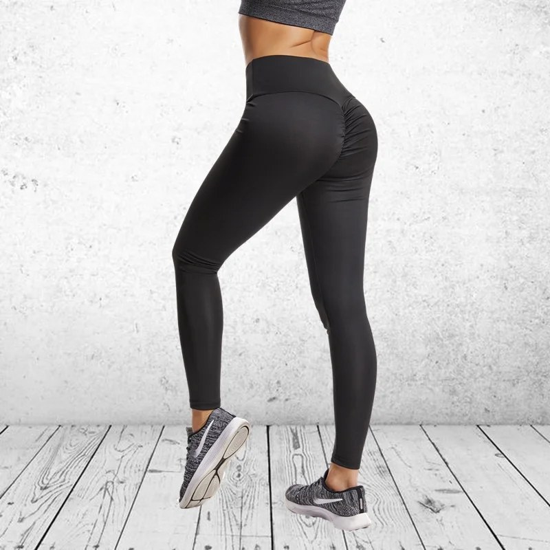  Fashion High Waisted Bottom Scrunch Leggings Push Up Butt Lift Trousers Women Workout Leggings Slim
