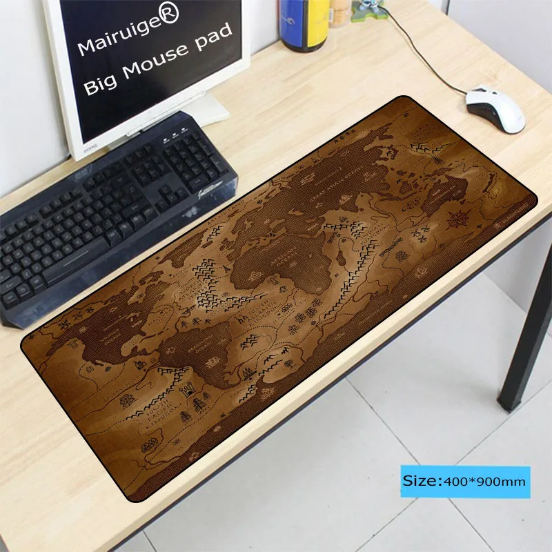  Old World Map 400*900*3mm XXL Large Mouse pad gamer Mousepad Keyboard mat Office Table Cushion Home