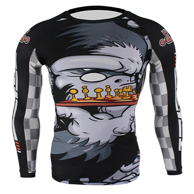 MMA orangutan tights Tiger Muay Thai geometric boxing Jersey rashguard jiu jitsu king boxing muay thai t shirt mma t shirt sauna - Цвет: TTM-DX1