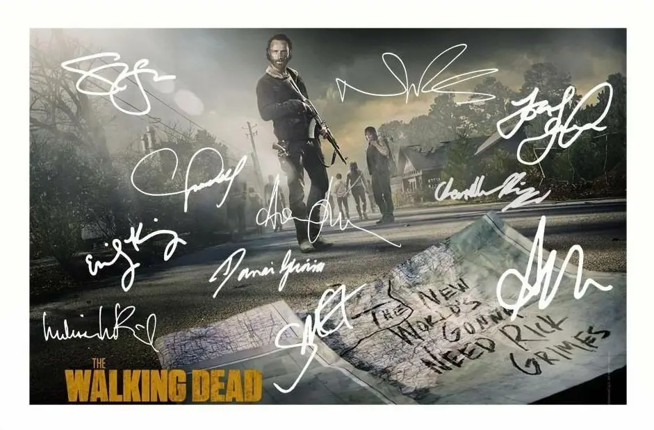 THE WALKING DEAD SIGNED Art Film Print Silk Poster Home Wall Decor 24x36inch |