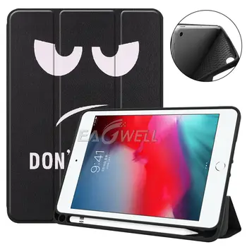 

Smart Cover For iPad mini 4 5 7.9 inch Funda Shell Cover Print PU Leather Flip Stand Case For iPad mini 5 With Pencil Holder