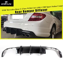 Задний бампер диффузор спойлер для Mercedes-Benz c-класс W204 C63 AMG C300 Sport Sedan Coupe 2009- углеродное волокно/FRP