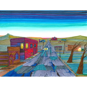 

DIY Painting By Numbers Daybreak in McKenzie County Kit Oil Picture By Numbers Wall Art Painting on Canvas Home Decoration Gift