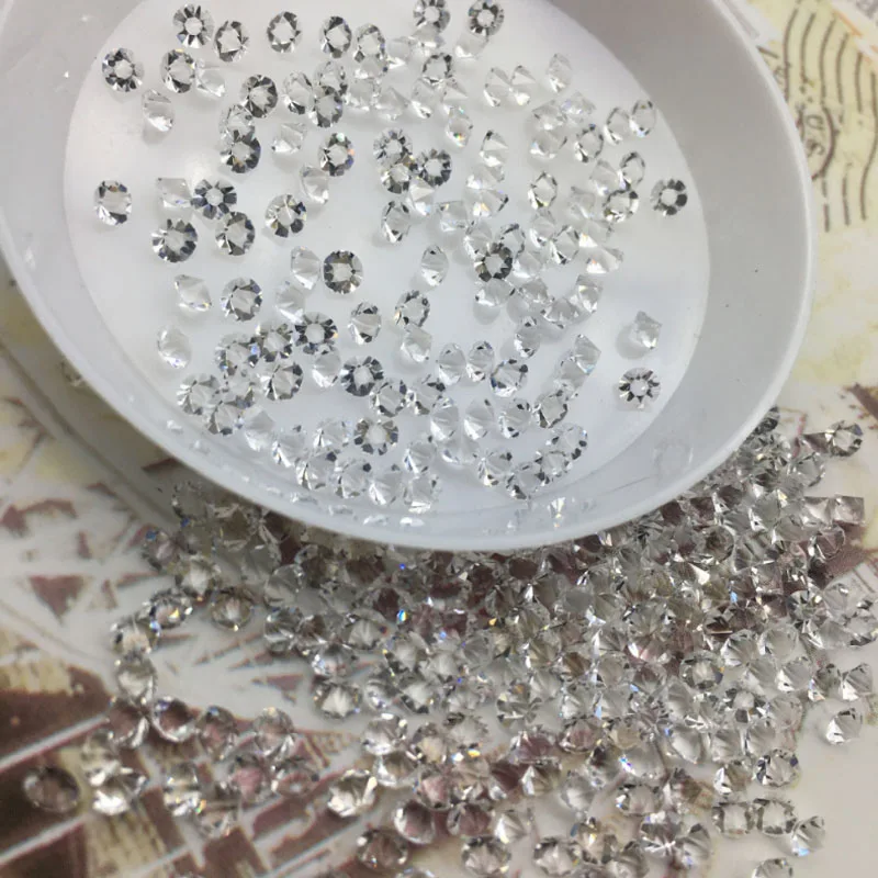 1 Pack 1440PCS Clear V-Bottom Sharp Glitter Rhinestone Nail Gems Acrylic Crystal Stone Non Hot Fix Nail Art Decoration 2