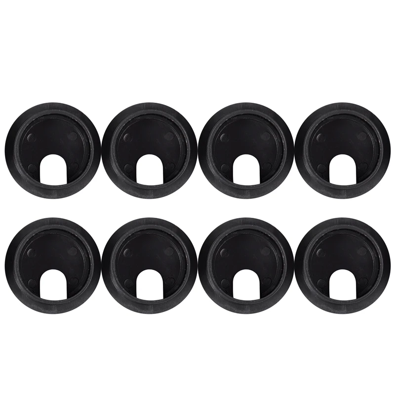 

Black Round Plastic Computer Desk Cable Grommet Hole Cover 35mm 8Pcs