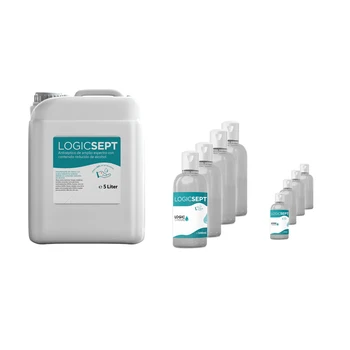 

LogicSept - 5000ml - with 4 bottles 500ml and 4 100ml - hand sanitizer - very effective - soft for children's skin