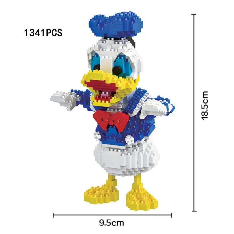 Забавный парк развлечений мультфильм утка собака микро алмазный строительный блок Микки, Минни, Дональд Гуфи Дейзи фигурки нанокирпичи игрушки
