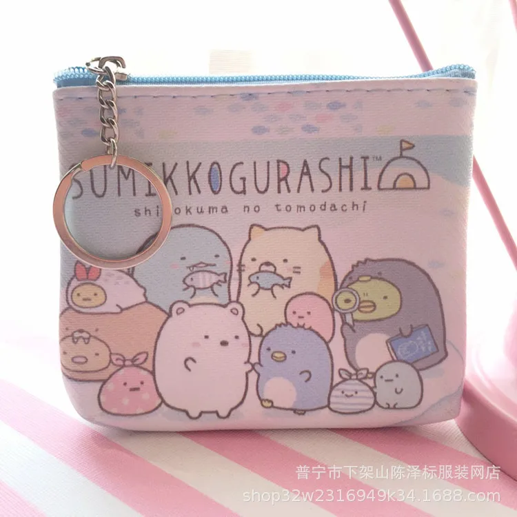 San-X Corner Bio My Melody Cinnamoroll Pudding Dog Cartoon Kawaii маленький кошелек для монет на молнии PU держатель для карт кошелек для хранения ключей