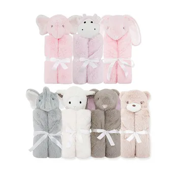 

Baby Blankets 76x76cm Baby Bedding Winter Newborn Soft Warm Coral Fleece Plush Animal Infant Educational Cartoon Blankets
