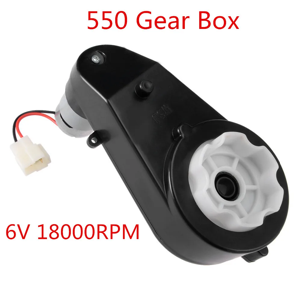 550 6V 18000rpm 1 шт. URUAV 390/550 12 В/6 в металлический и пластиковый Электрический редуктор коробка передач с двигателем для детей, детей, езды на автомобиле - Цвет: 550 6V 18000rpm