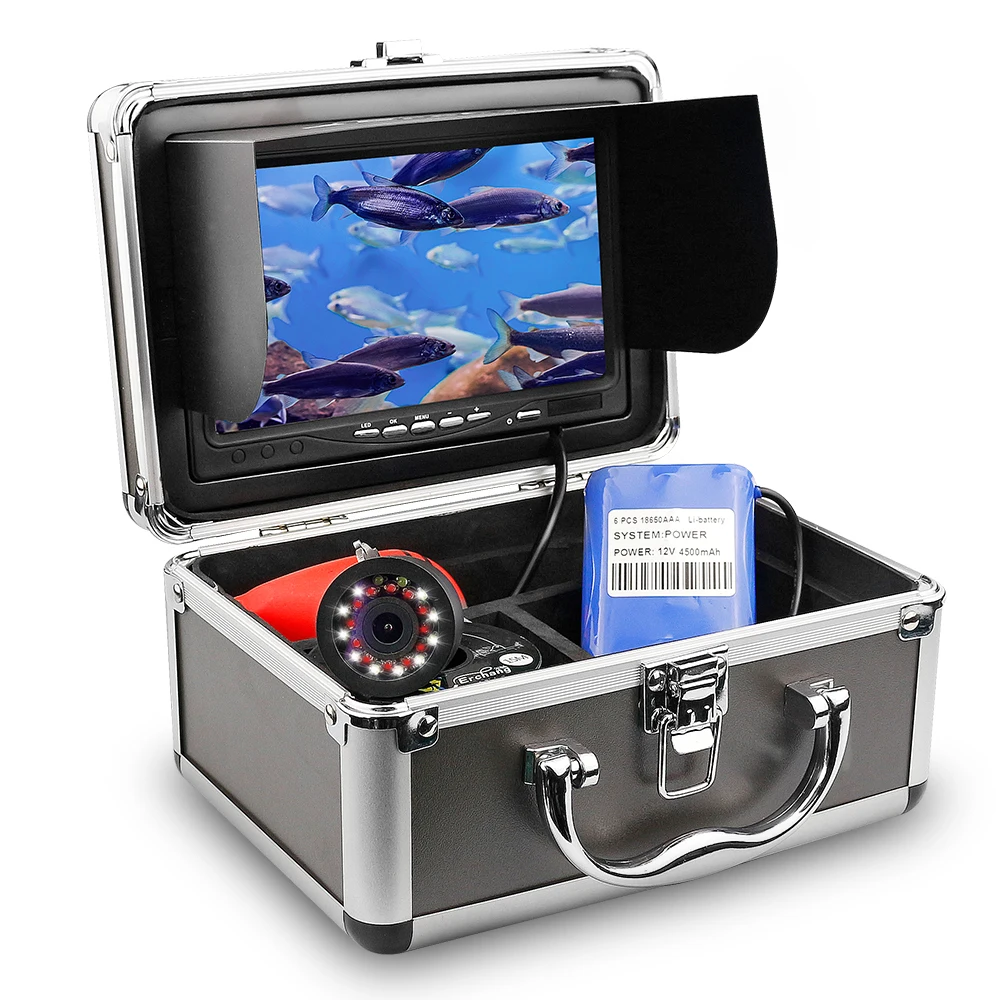 Fish Finder Underwater Fishing Camera HD 1280*720 Screen12pcs White LEDs+12pcs Infrared Lamp Camera For Fishing 16GB Recoding
