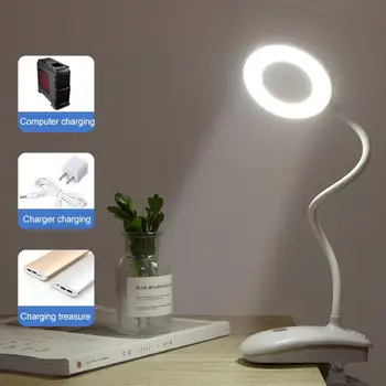 

Flexible Clamp Clip On LED Light Touch Reading Study Desk Bedside Night Lamp Rechargeable USB Night Lights