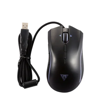 

1Pc M8 Ergonomic Optical Fire Key Professional Usb Wired Gaming Mouse Mice Led Light Game Mouse Black