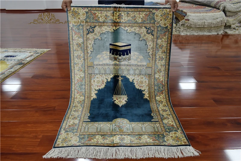 2,5 'x4' Роскошный шелковый ковер ручной работы для спальни