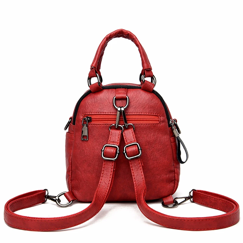 2019 многофункциональные кожаные рюкзаки для девочек женские высококачественные