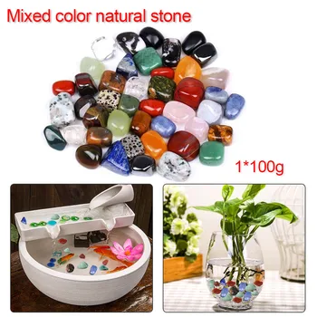 

1-2.5cm / 0.39-0.47in 100g / Bag Raw Gemstone Chips Artware Colorful Gem Home Decoration Irregular Shape Mixed Rock Crystal Ston
