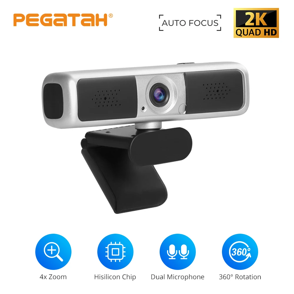 

2K 4X Webcam 1080p Autofocus Web Camera With Microphone Webcam 4k Web Camara For pc usb Camera Web Camera HD webcam 1080p 60fps