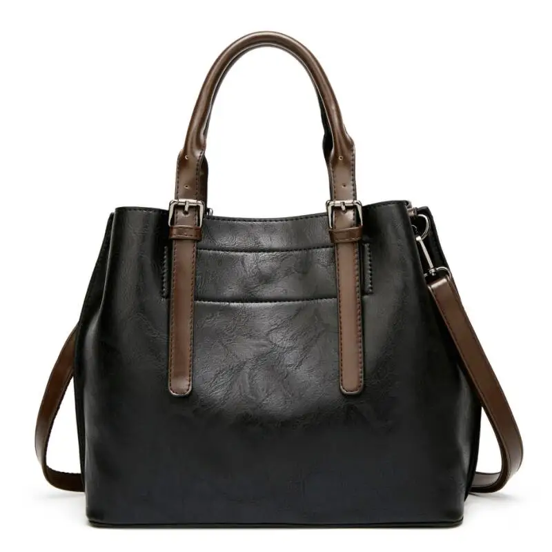 

Vintage Soft Leather Luxury Handbags Women Square Zipper Bags Designer Large Shoulder Crossbody Bags For Women 2019