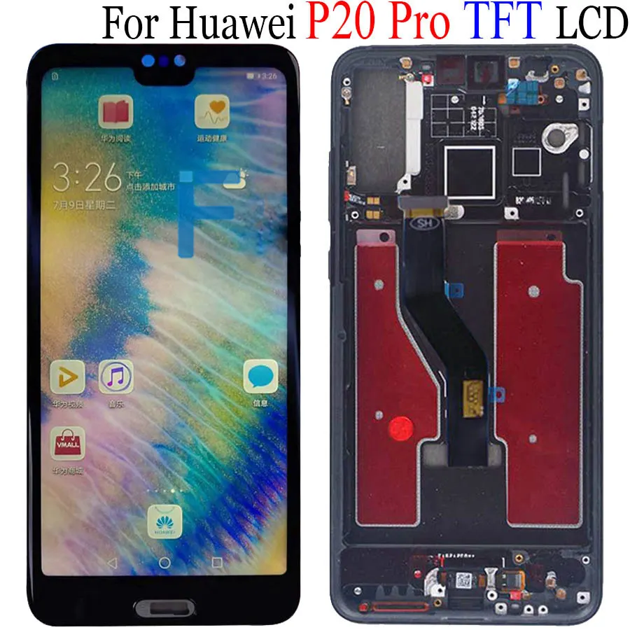 

TFT Huawei P20 pro Lcd Display+Touch Screen Digitizer Assembly p20 pro lcd with frame huawei p20 pro display CLT-L09 CLT-L29 Lcd