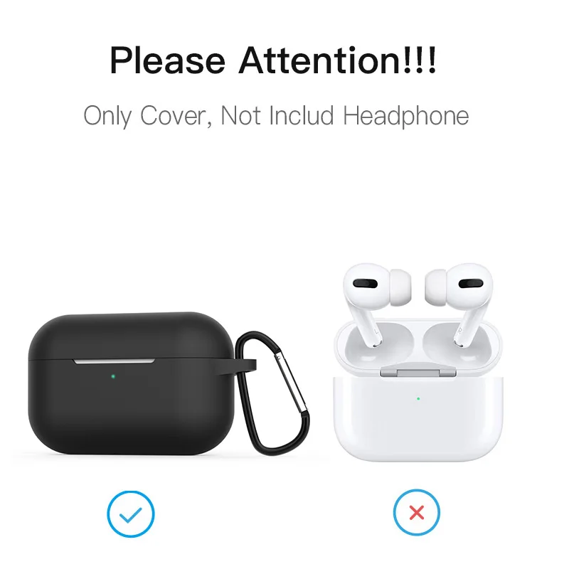 Airpods Pro Чехол для наушников Apple силиконовый защитный чехол с брелком Apple беспроводные наушники Airpods Pro 3 Чехол