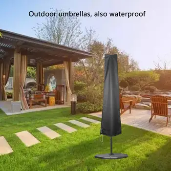 

Garden Patio Parasol Sun Umbrella Cover Banana Cantilever 200*30*50CM Size PC Black Oxford Waterproof Large Cover